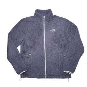 North Face Full Zip Teddy Bear Fleece Jacket Womens Large Purple Outdoors